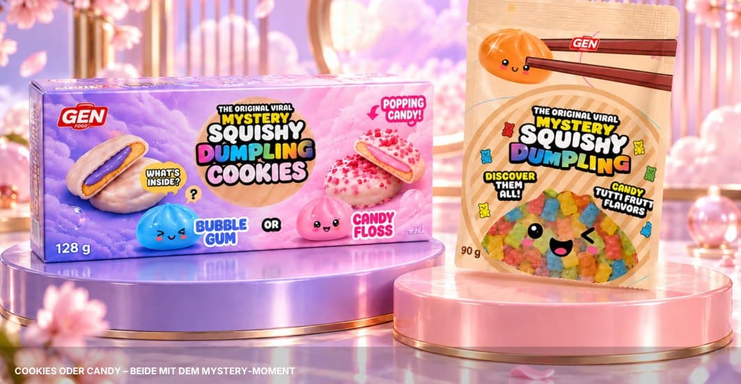 GEN FOOD Mystery Squishy Dumpling Cookies und Candy in Originalverpackungen