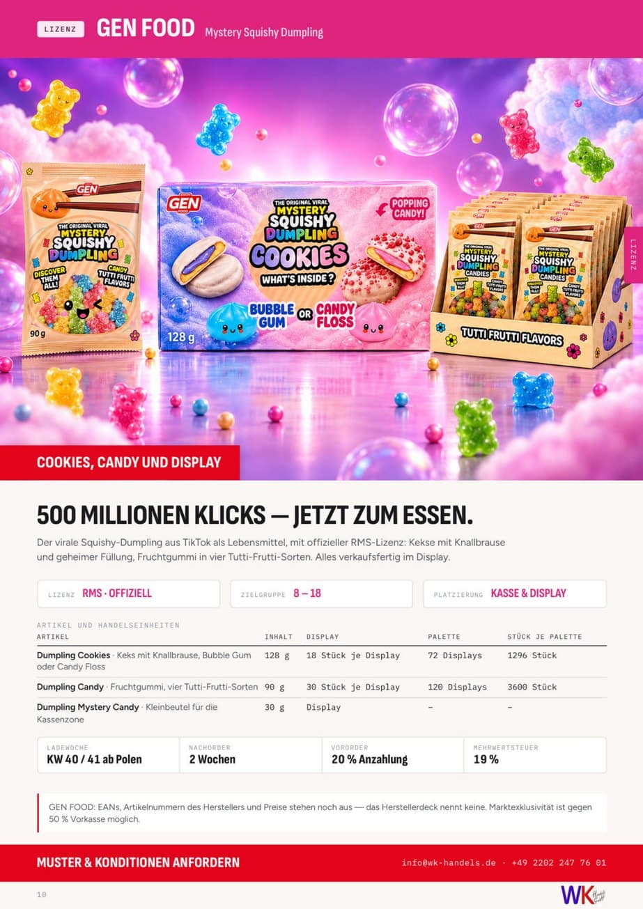 Original-Katalogseite 10 mit Mystery Squishy Dumpling