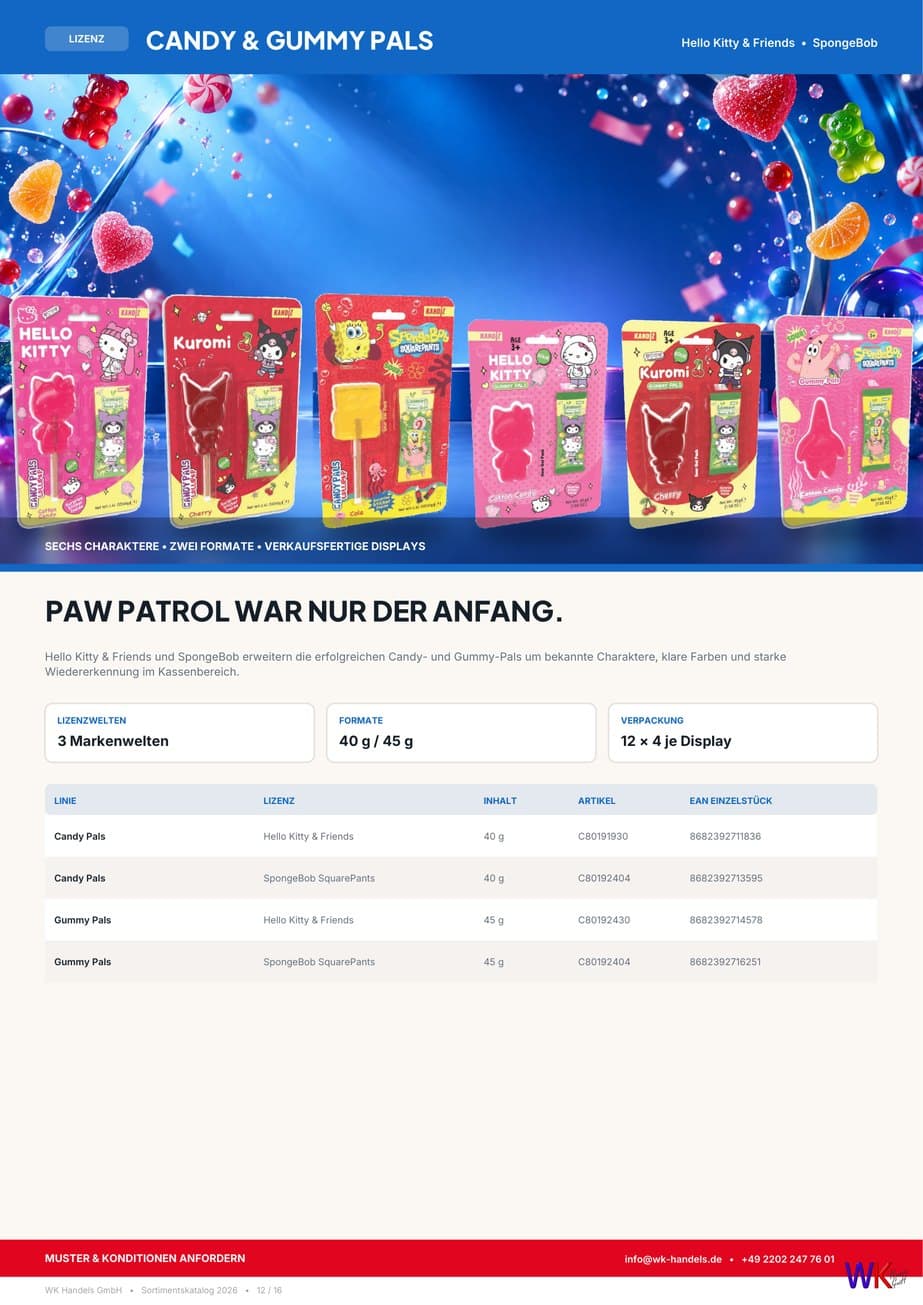 Original-Katalogseite 12 mit Candy & Gummy Pals